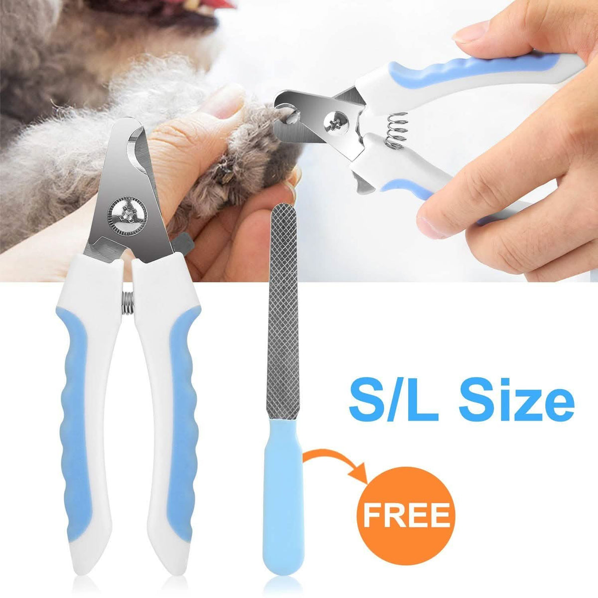 Pet Nail Toe Stainless Steel Trimmer with Nail File