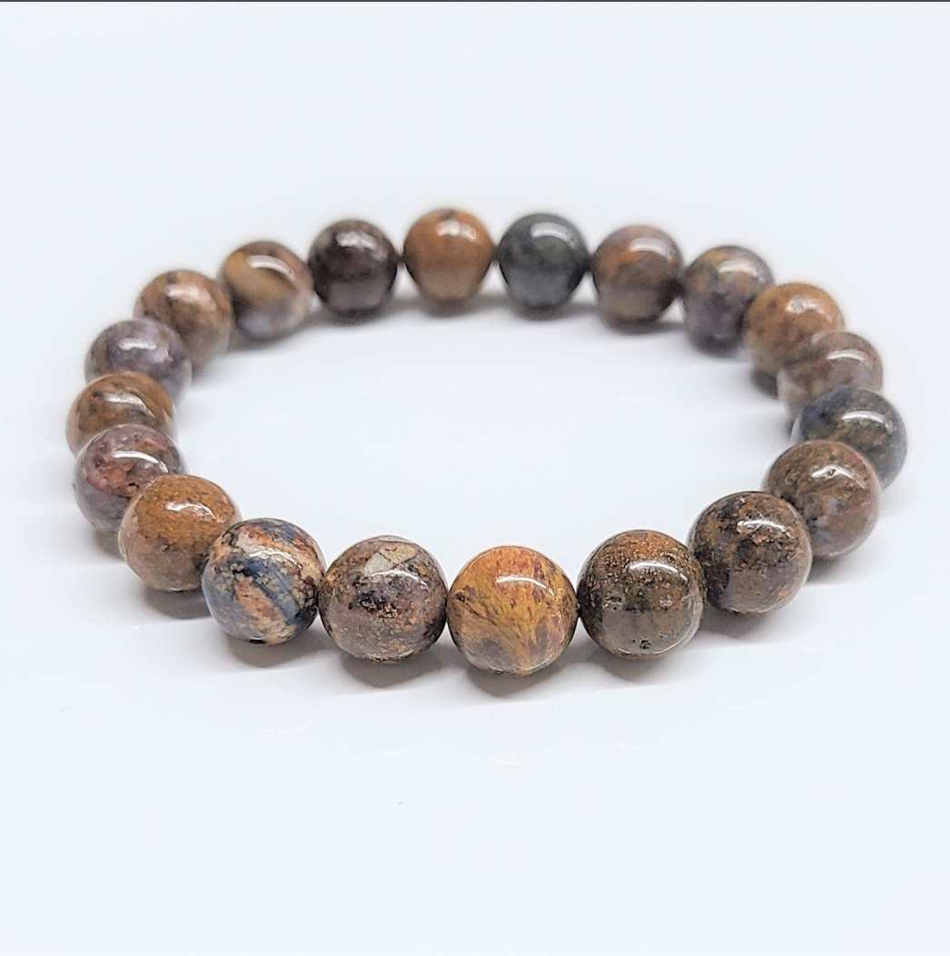 Pietersite Round Bead Bracelet - The Tempest Stone