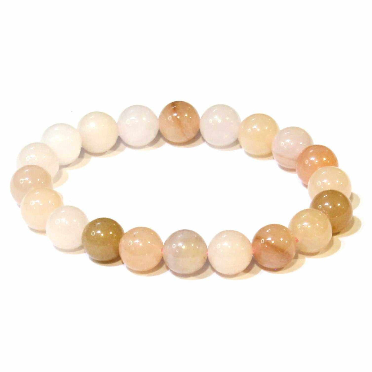 Pink Aventurine Round Bead Bracelet