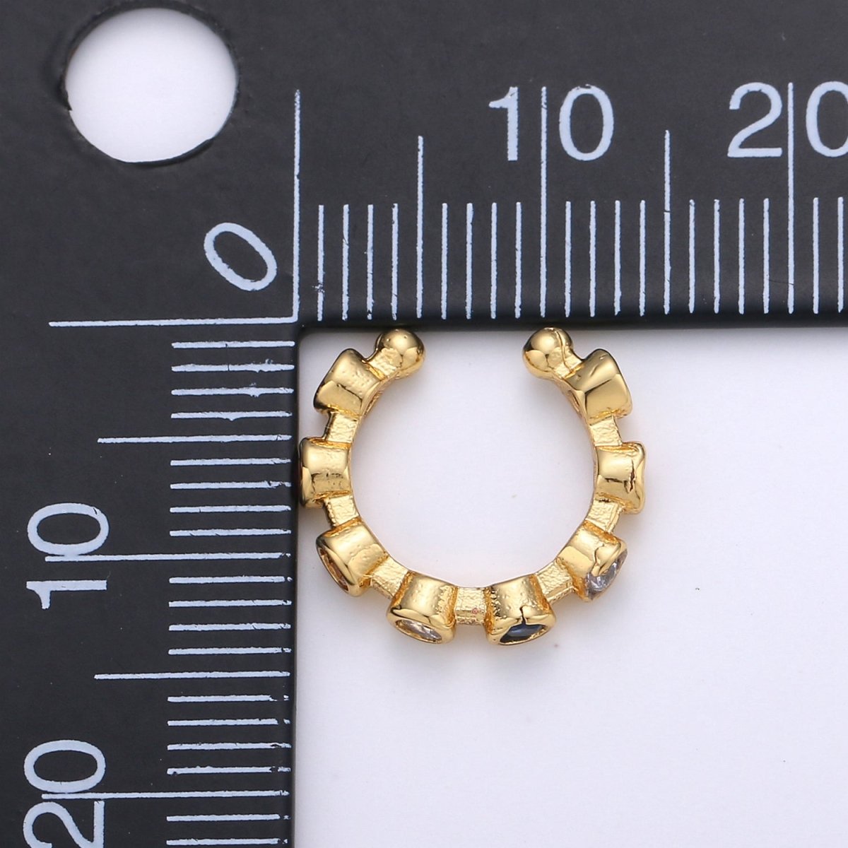 Rainbow Dots Gold Filled Earcuffs AI-092
