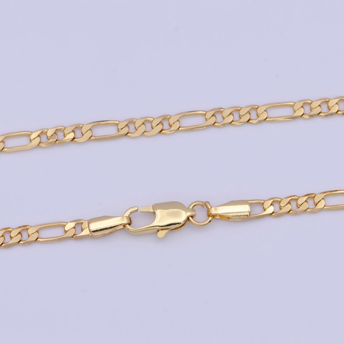 Ready to Use Gold Filled Figaro Necklace Chain, Layering Figaro Chain, Dainty 3.3mm Figaro Necklace w/Lobster Clasps | WA-1363 WA-1407 WA-1408 Clearance Pricing