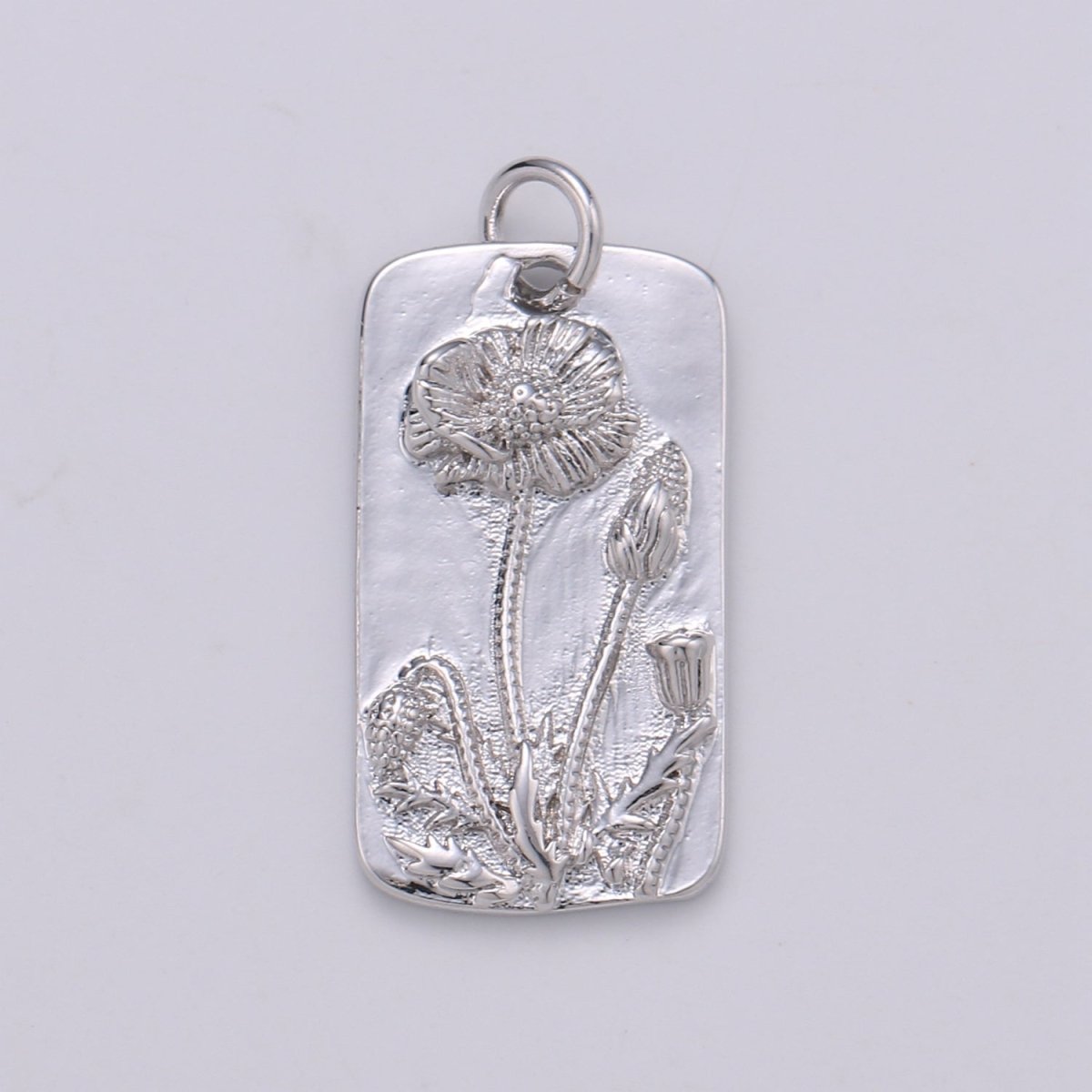 Silver Flower Charms, Wild Flower Pendant, Dainty Flower Charm, Small SunFlower Daisy, Hibiscus Charm for Necklace Floral Flower Jewelry D-844 TO D-852