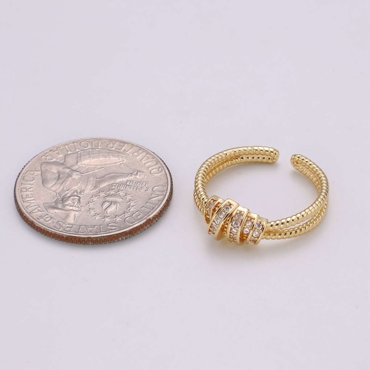 Simple Minimalist Dainty Thin Ring Stackable Rings Double Band Style Open Ring Twisted Ring Everyday Wear R-186