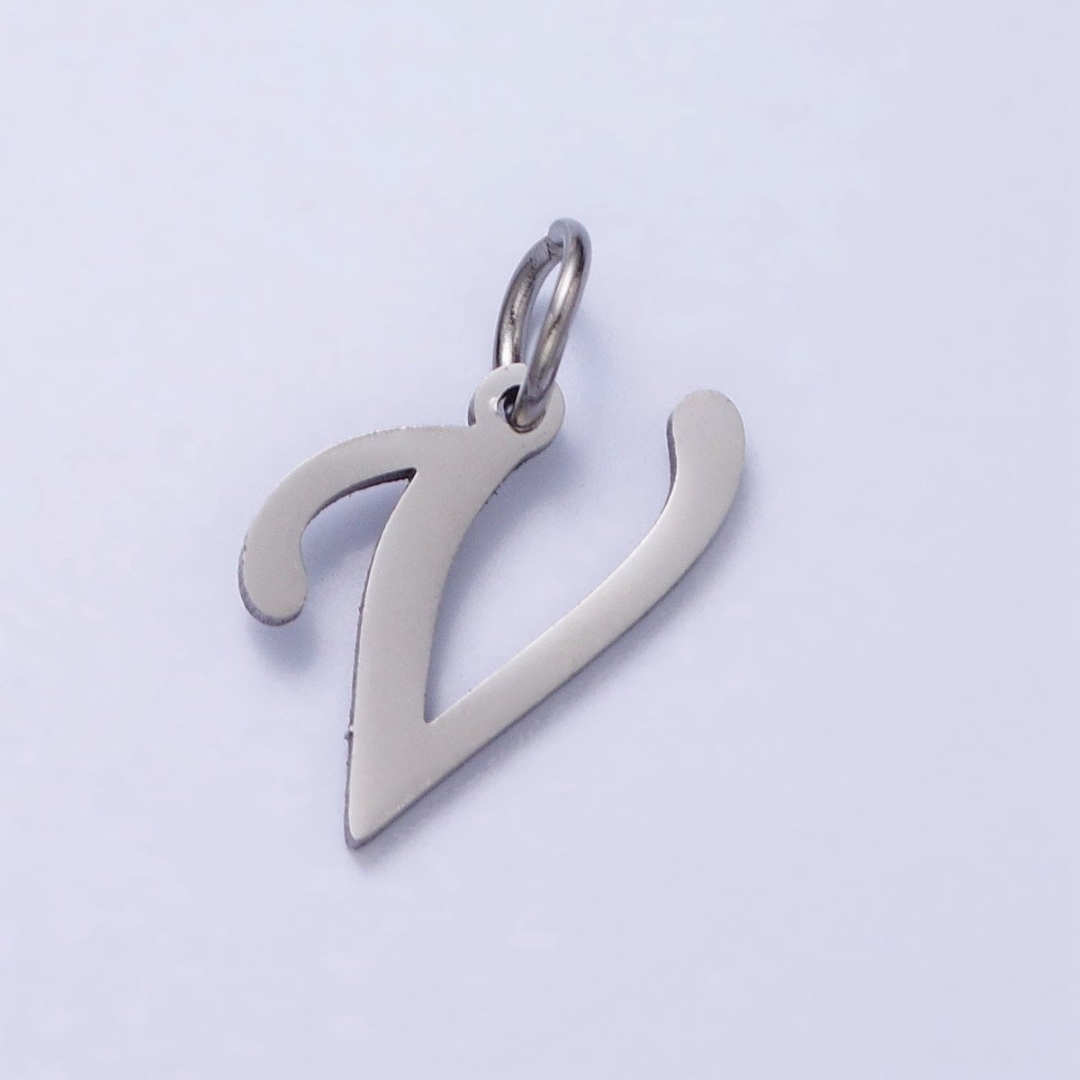 Small Stainless Steel Letter Charms, initial alphabet pendant DIY jewelry letter charms for personalized jewelry making A-638-A-650