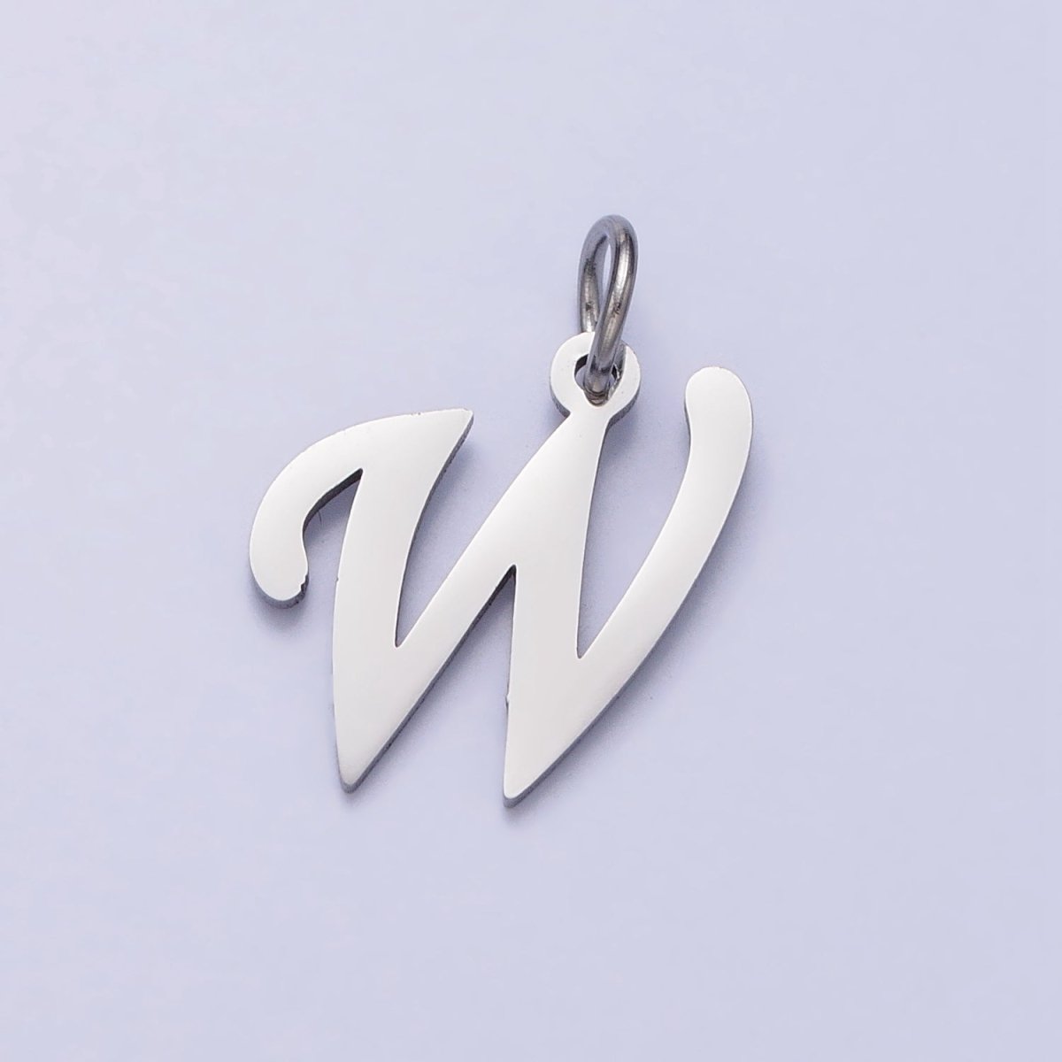 Small Stainless Steel Letter Charms, initial alphabet pendant DIY jewelry letter charms for personalized jewelry making A-638-A-650