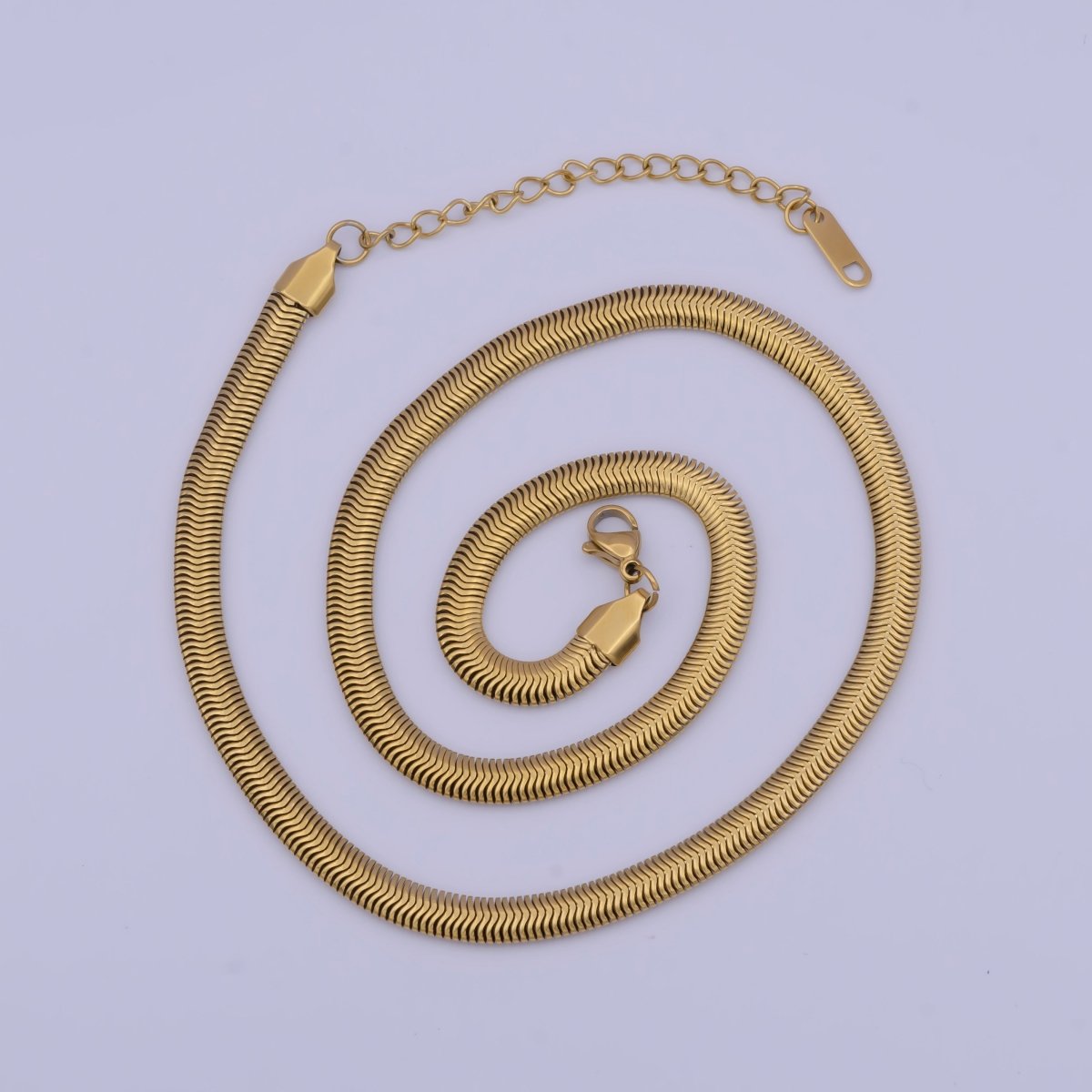 Snake Chain Necklace 16 18 20 Inch + 2.5" extender Length in 24k Gold Filled Chain | WA-1134 to WA-1139 Clearance Pricing