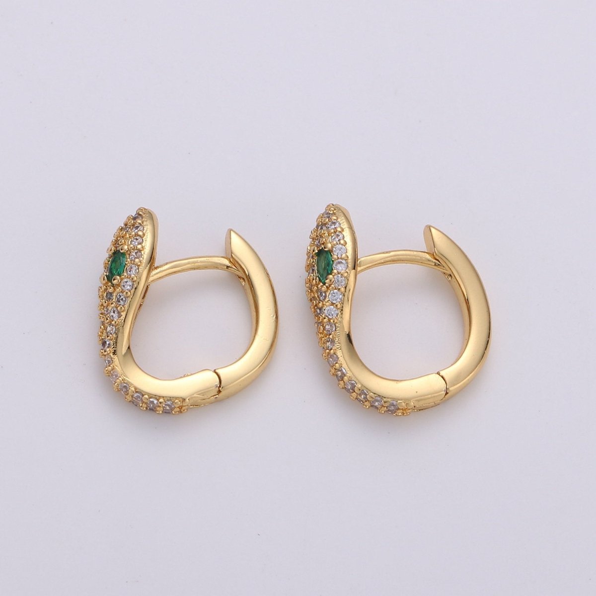 Snake earrings, snake Hugging earrings, dainty earring, gold snake earrings, delicate Hoop, gold earrings, trendy earrings, minimal earrings K-495