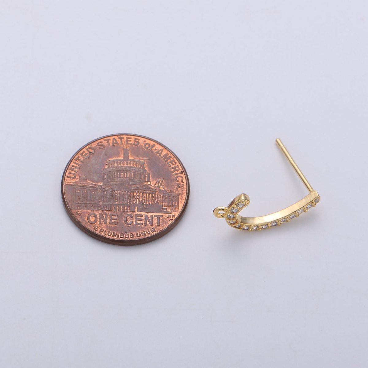 Spiral Gold Filled Stud Earring for DIY Earring Supplies K-409