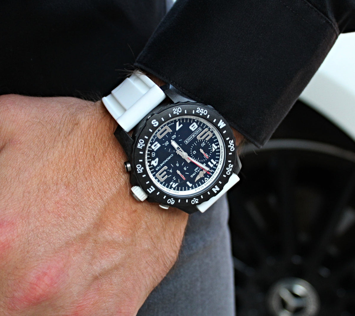 Polar White Rubber Strap 22mm