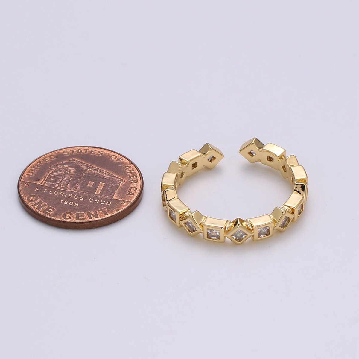 Stacking Ring, Shape Geometric Ring, Stackable Ring, Minimalist Ring, Pinky Ring, Dainty Gold Ring, Thin Cz Ring