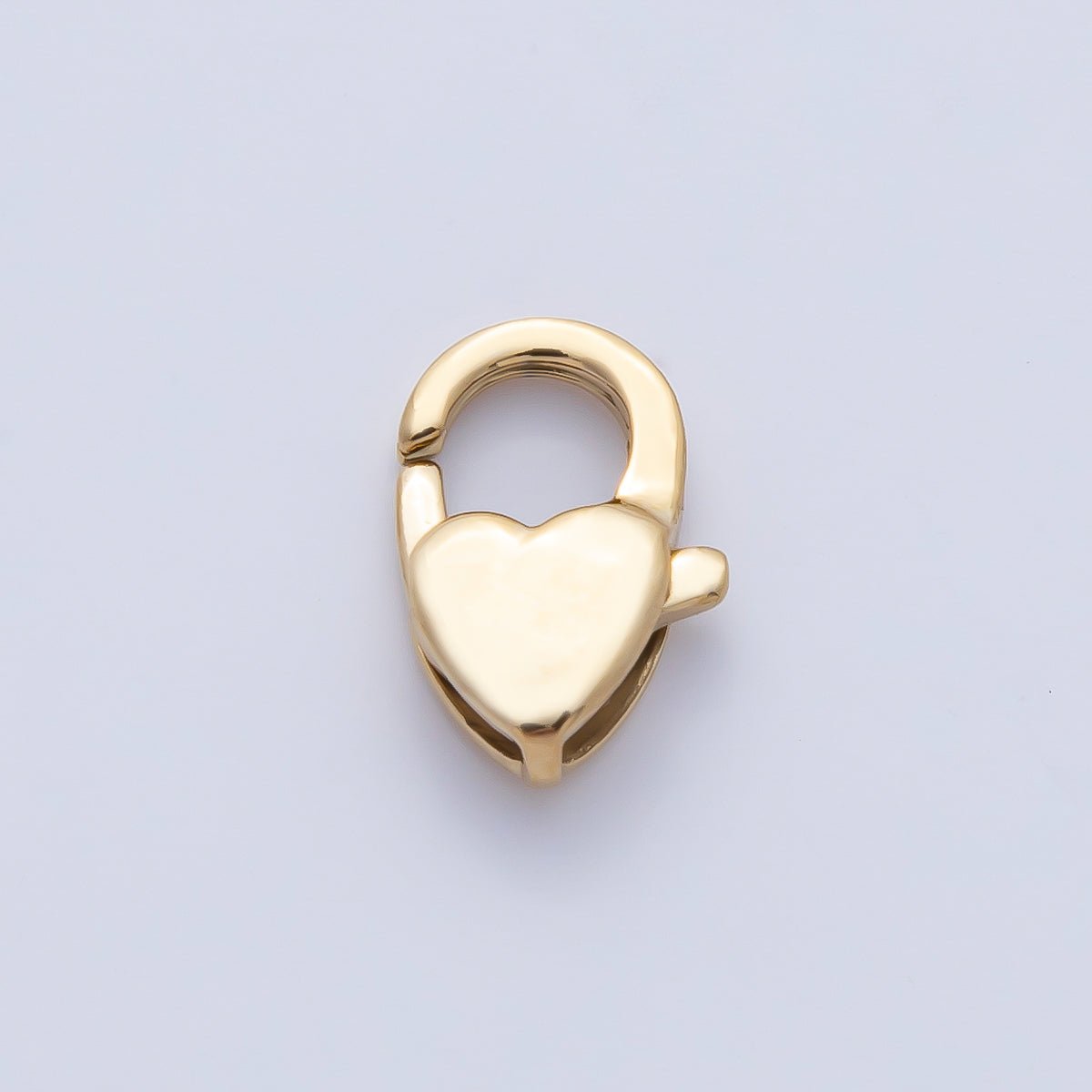 18K Gold PVD Stainless Steel 12mm Heart Lobster Claw Clasps Closure Finding | Z1620