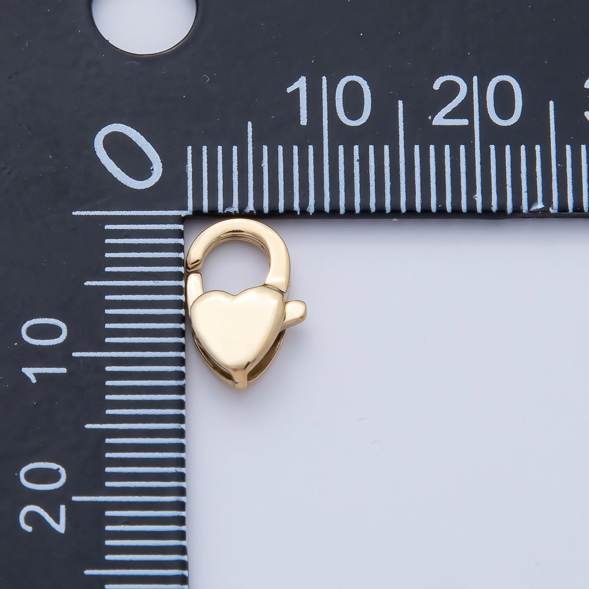 18K Gold PVD Stainless Steel 12mm Heart Lobster Claw Clasps Closure Finding | Z1620
