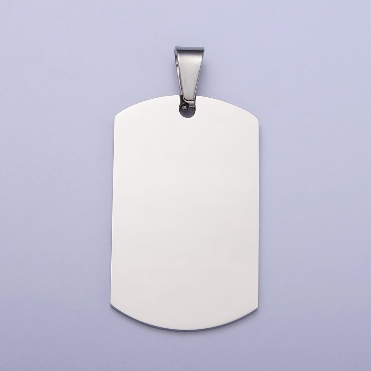 Stainless Steel 36.5mm, 48.5mm Rectangular Tag Engravable Geometric Pendant in Gold and Silver J-437 J-438 J-429 J-431