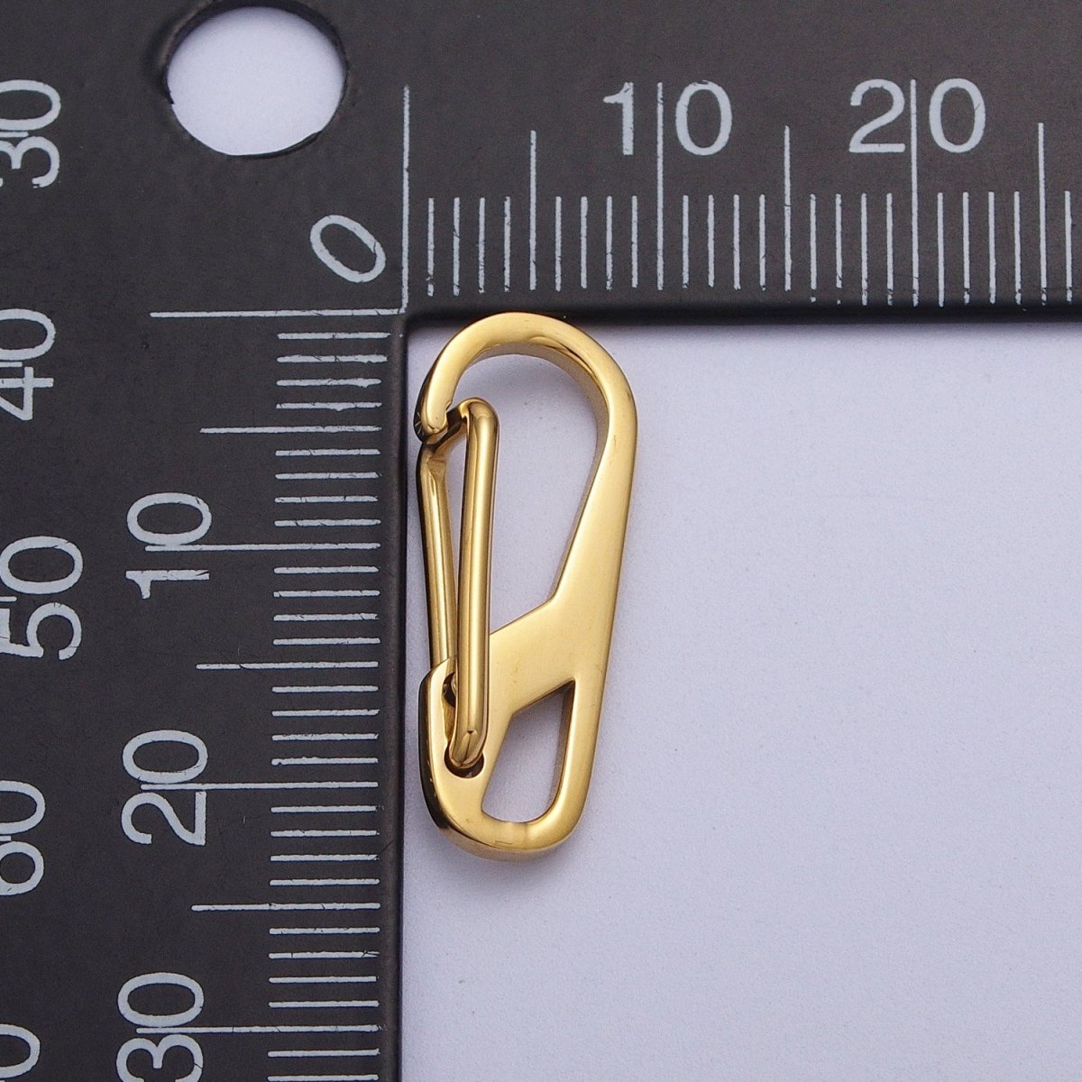 Stainless Steel 36.6mm, 22.3mm Carabiner Clip Snap Hook Jewelry Supply in Gold & Silver | Z-001 - Z-004