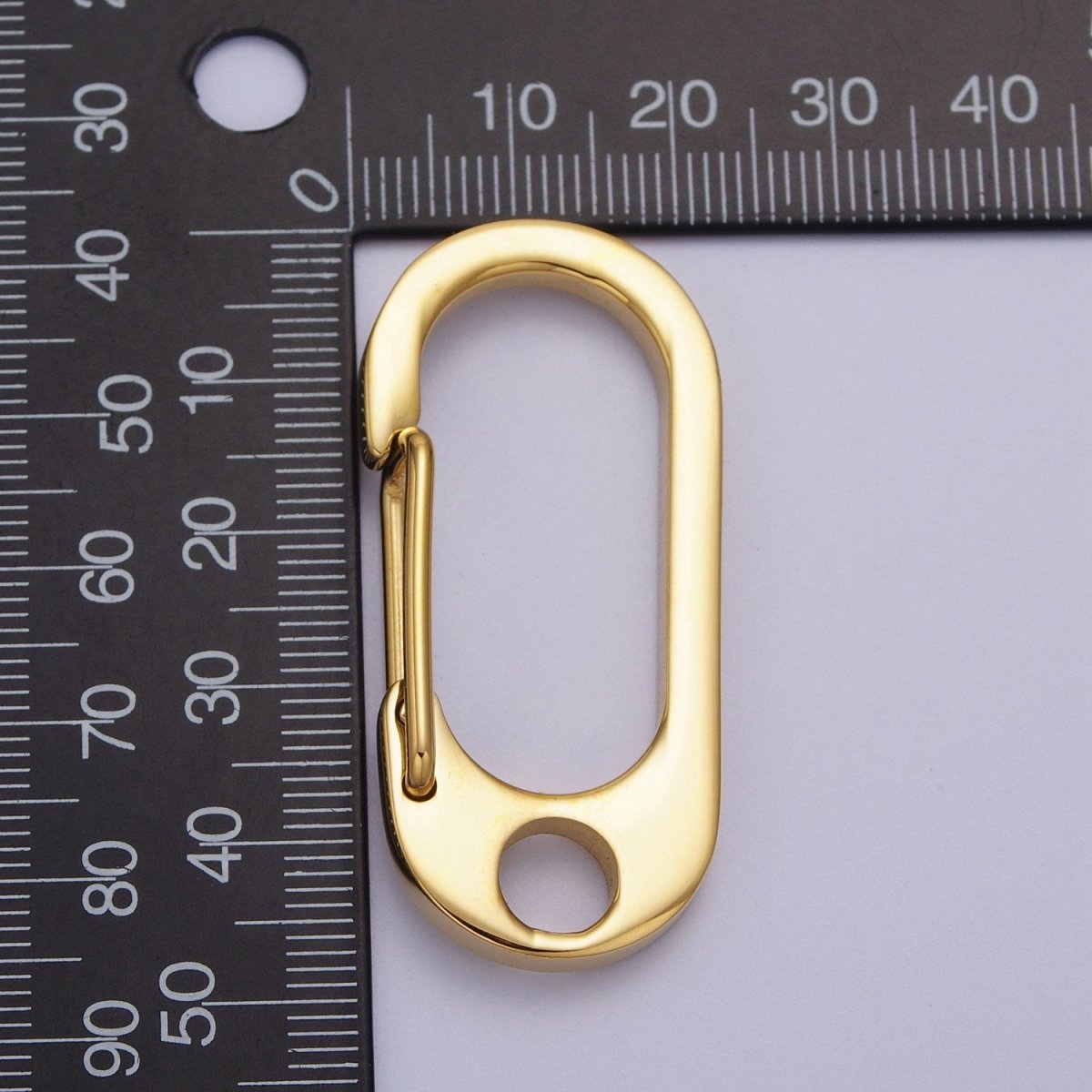 Stainless Steel 36mm, 42mm, 48mm, 53mm Oval Carabiner Clip Jewelry Supply in Gold & Silver | Z-005 ~ Z-012
