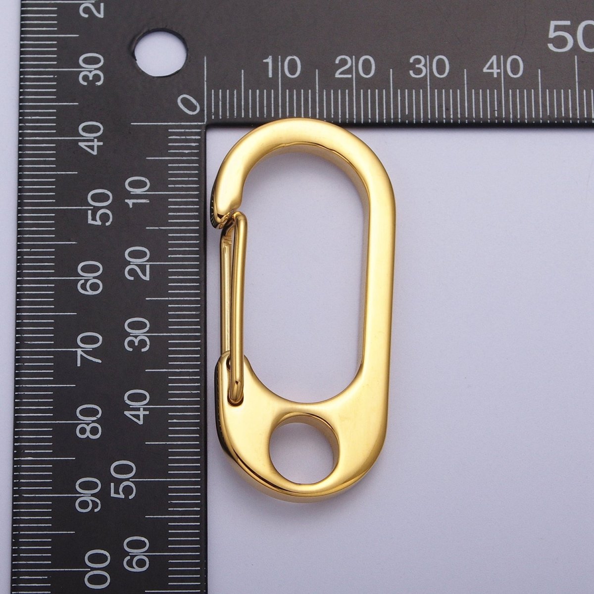 Stainless Steel 36mm, 42mm, 48mm, 53mm Oval Carabiner Clip Jewelry Supply in Gold & Silver | Z-005 ~ Z-012