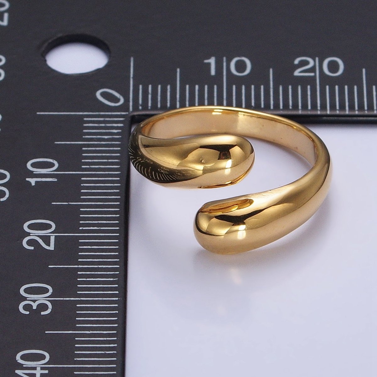 Stainless Steel Chubby Geometric Claw Open Band Ring in Gold & Silver | O-1730~O-1732