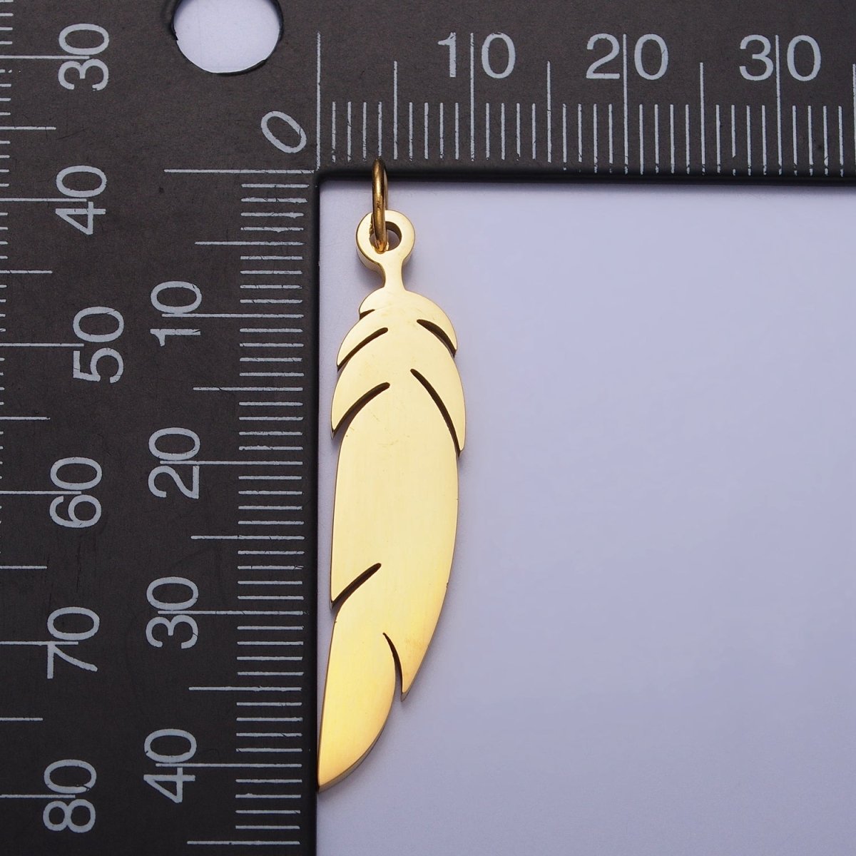 Stainless Steel Feather Wing Strand Add-On Charm in Gold & Silver | P-921