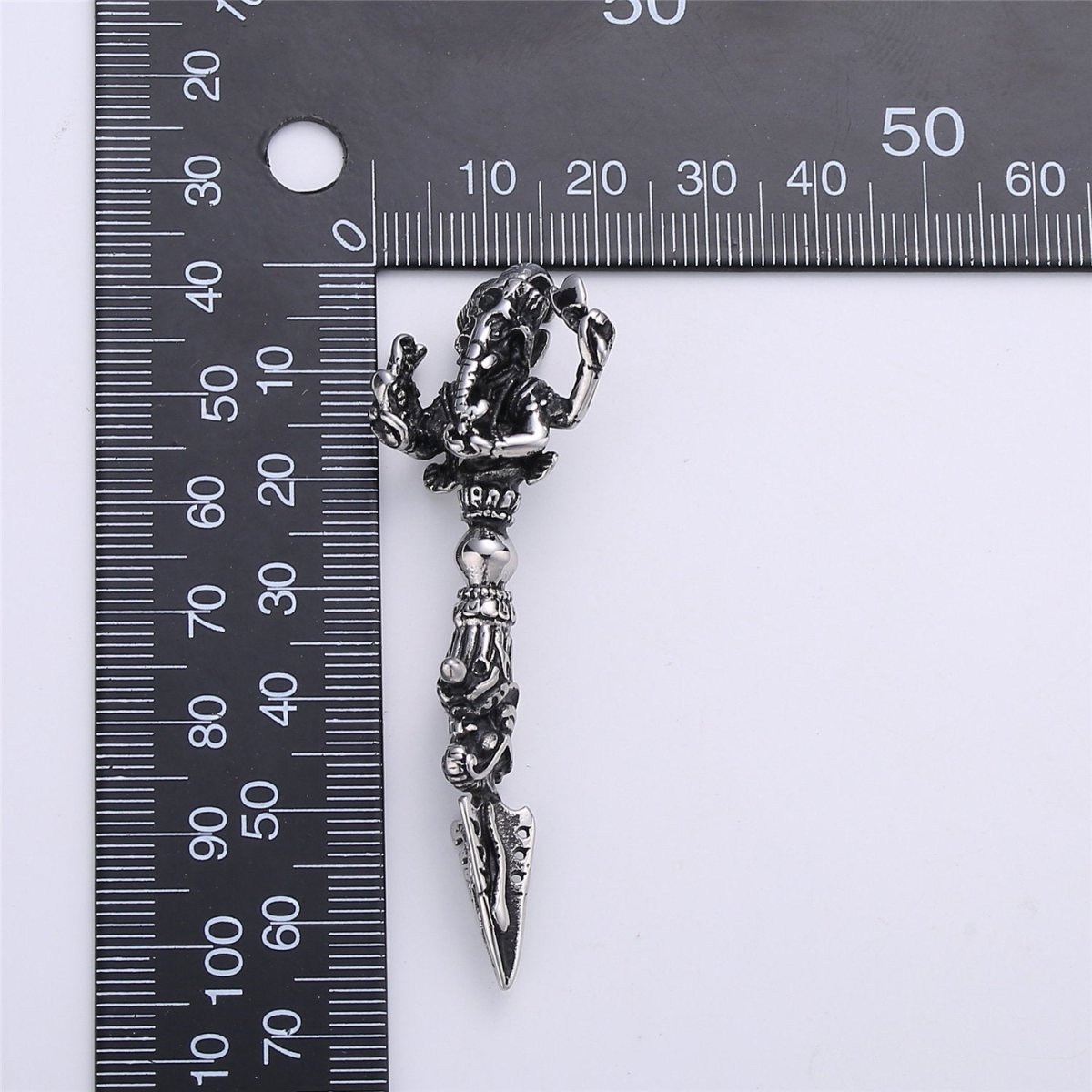 Stainless Steel Ganesha Charm India Buddhism Pendant Necklace for Men jewelry Making supply E-665