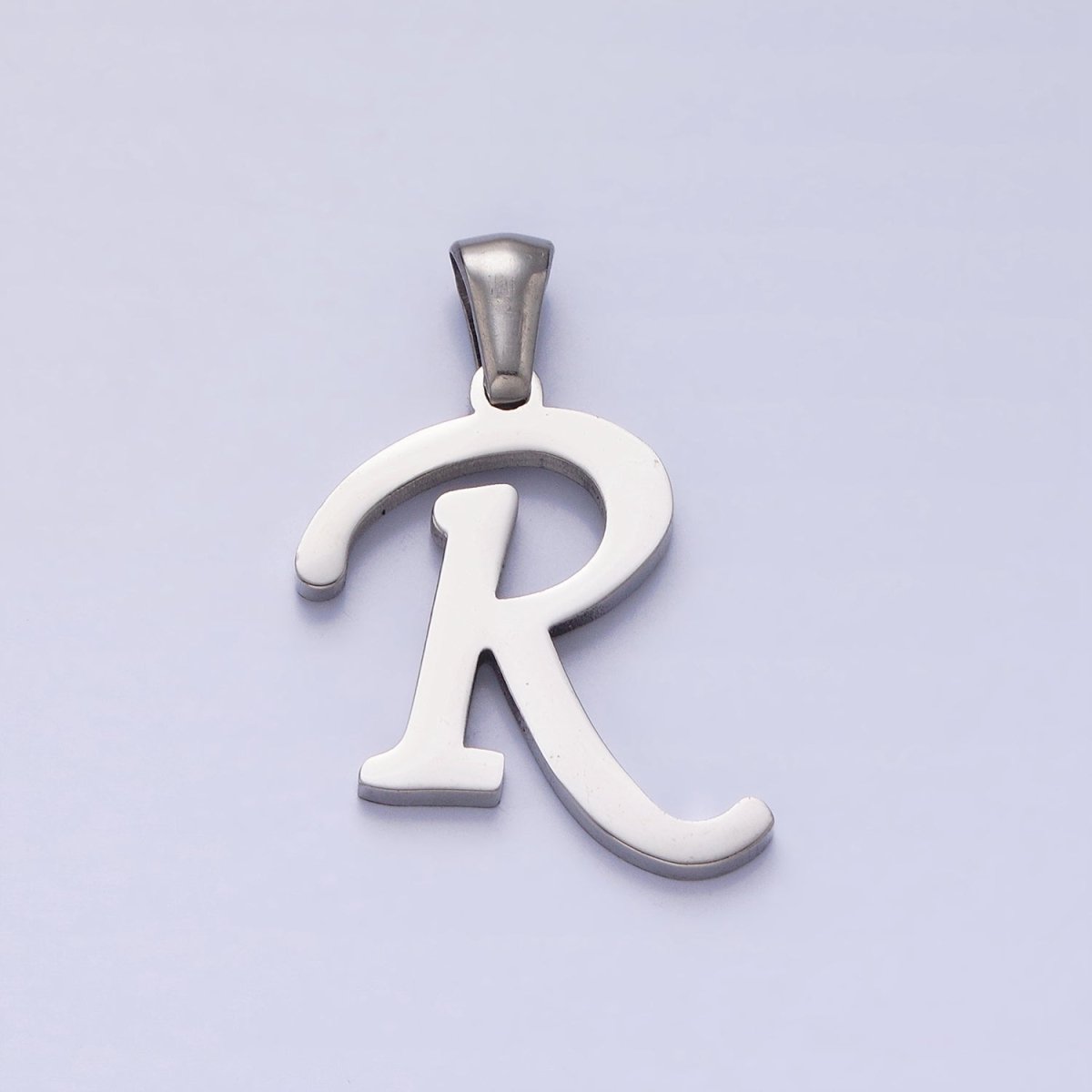 Stainless Steel Letter Charms, initial alphabet pendant DIY jewelry letter charms for personalized jewelry making A-326-A-338