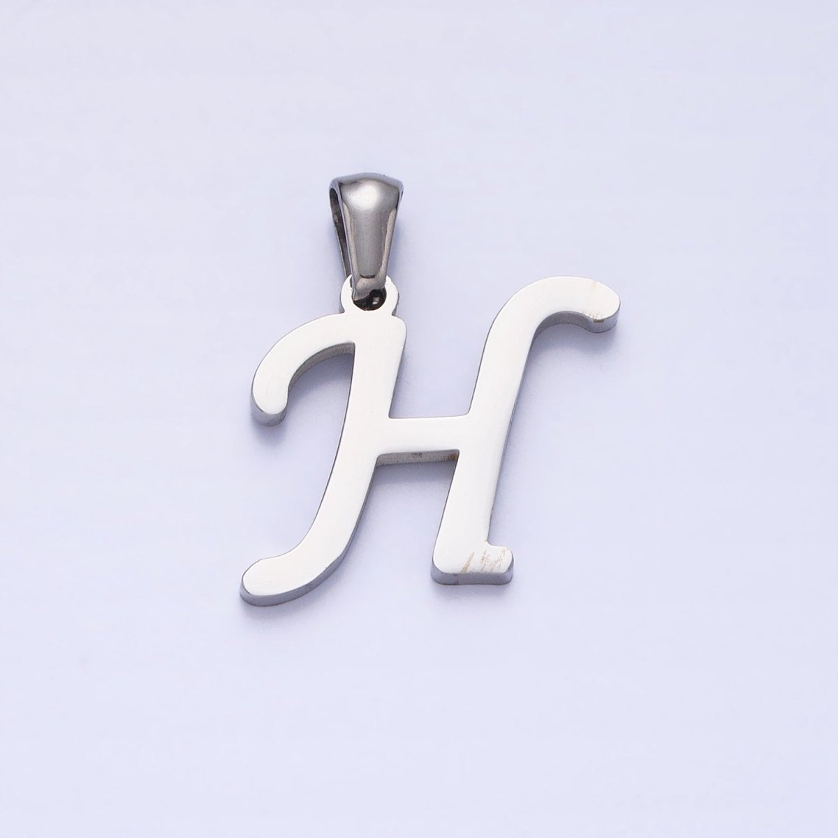 Stainless Steel Letter Charms, initial alphabet pendant DIY jewelry letter charms for personalized jewelry making A-326-A-338