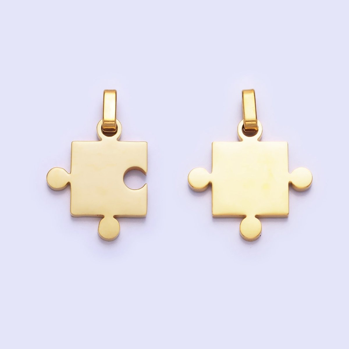 Stainless Steel Puzzle Couple's Friendship Pendant Mix & Match Set in Gold & Silver | P1109