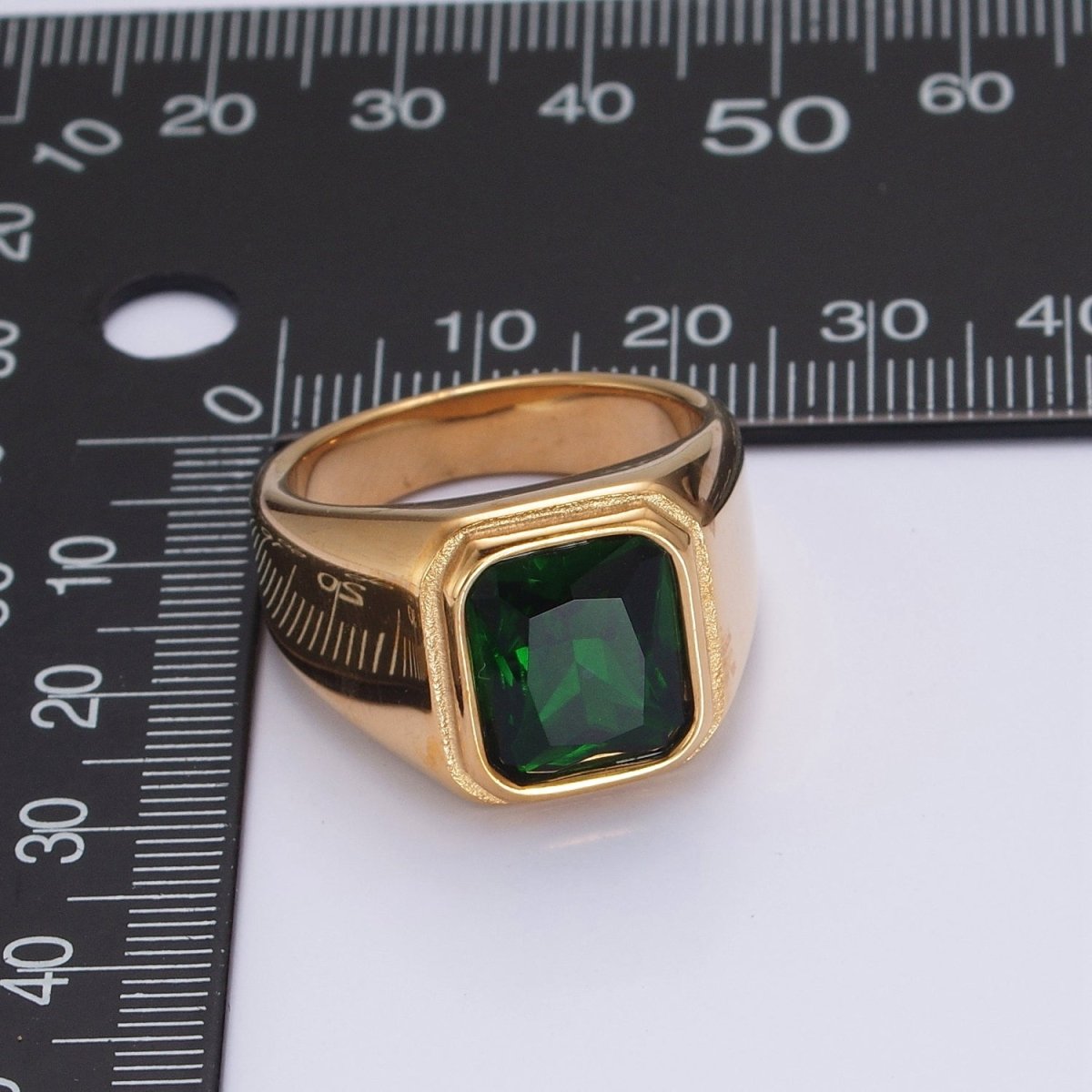 Stainless Steel Signet Rings for Men Black Silver Simple Square CZ Solid Polished Biker Band Pinky Thumb Ring O-814~O-820