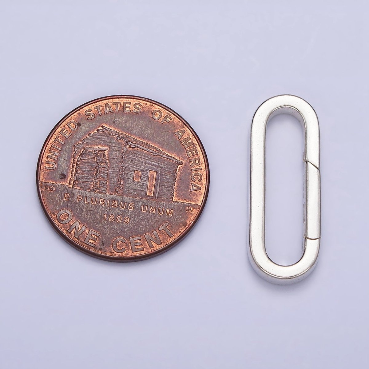 Sterling Silver S925 21mm Round Push Spring Gate Ring Closure Jewelry Making Supply | SL-294