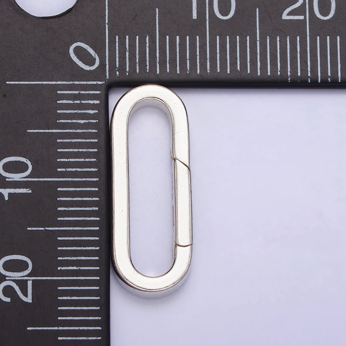 Sterling Silver S925 21mm Round Push Spring Gate Ring Closure Jewelry Making Supply | SL-294