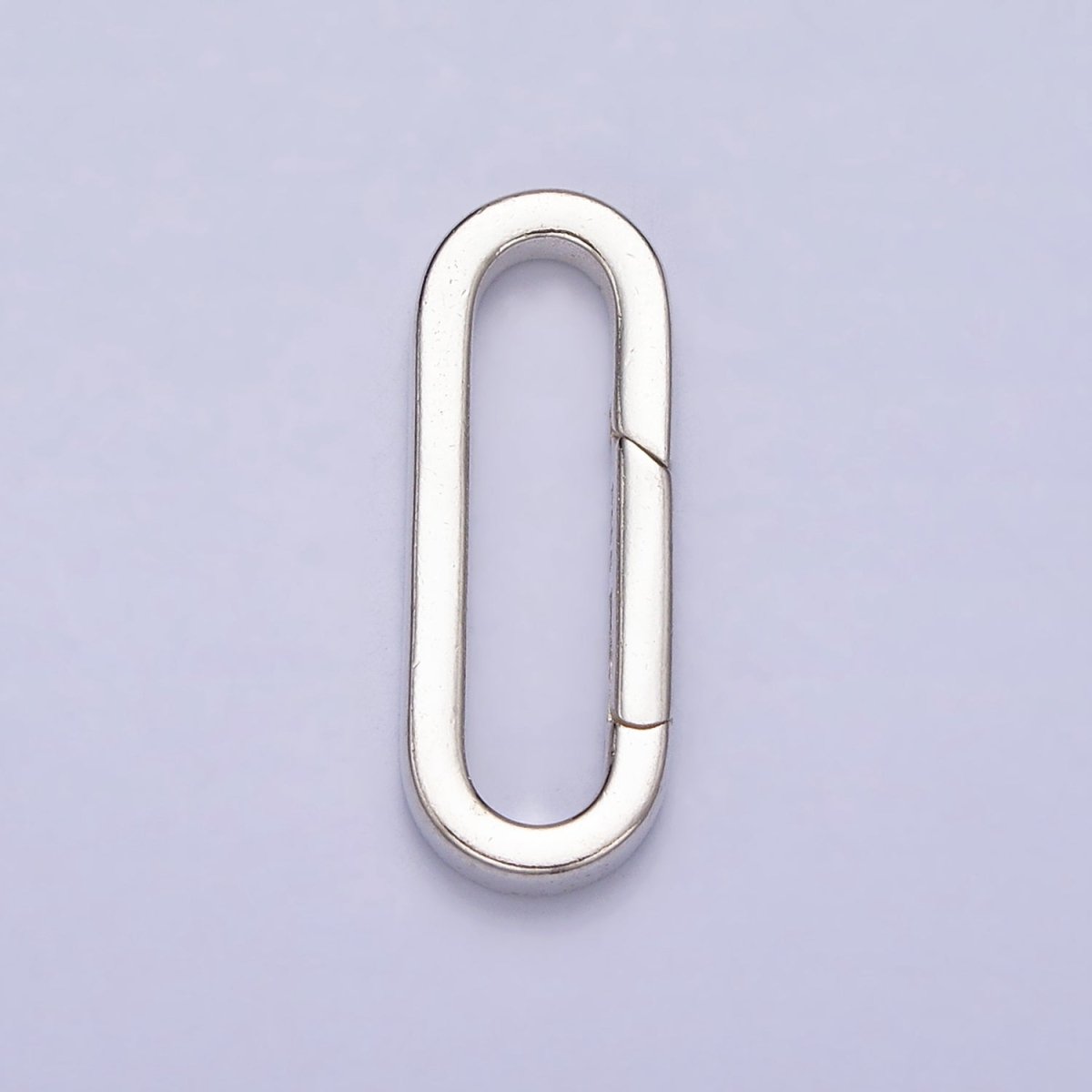 Sterling Silver S925 21mm Round Push Spring Gate Ring Closure Jewelry Making Supply | SL-294