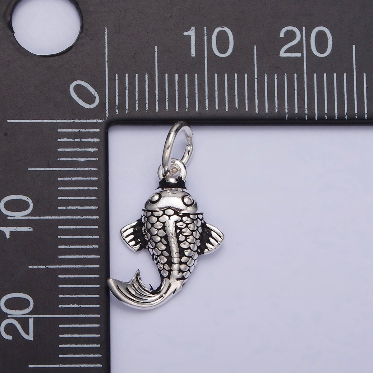 Sterling Silver S925 Koi Gold Fish Aquarium Pet Animal Charm | SL-271
