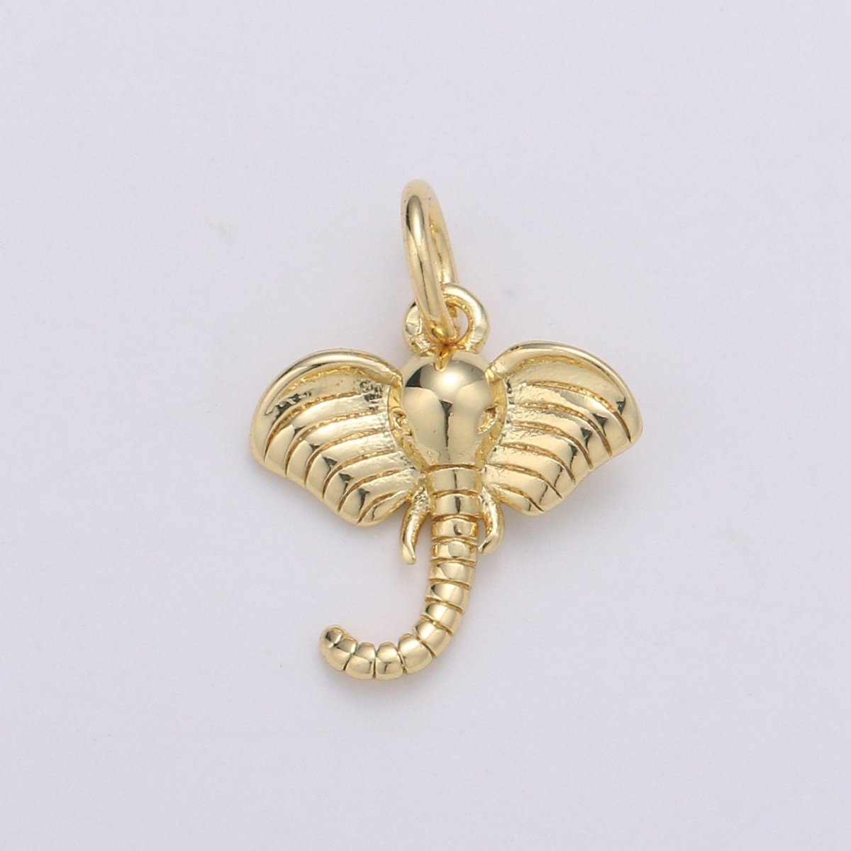 Teeny Tiny Elephant Charm Dainty Elephant Pendant 14kt Gold Filled Charm Animal Necklace // Gift for Her Birthday Baby Shower Gift Jewelry C-515