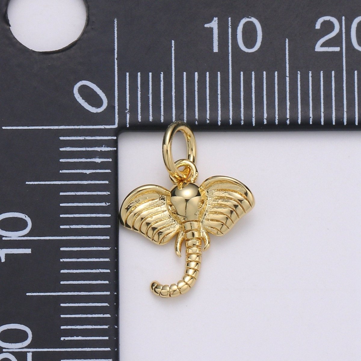 Teeny Tiny Elephant Charm Dainty Elephant Pendant 14kt Gold Filled Charm Animal Necklace // Gift for Her Birthday Baby Shower Gift Jewelry C-515