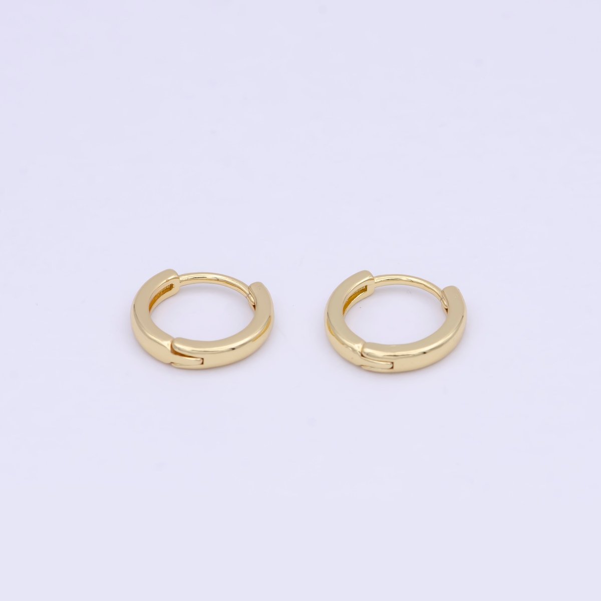 Tiny Gold Rounded Huggie Hoop Earrings, Small Hoop Earring, Cartilage Hoop, Huggie Tragus Hoop, Gold Conch Hoop p-244