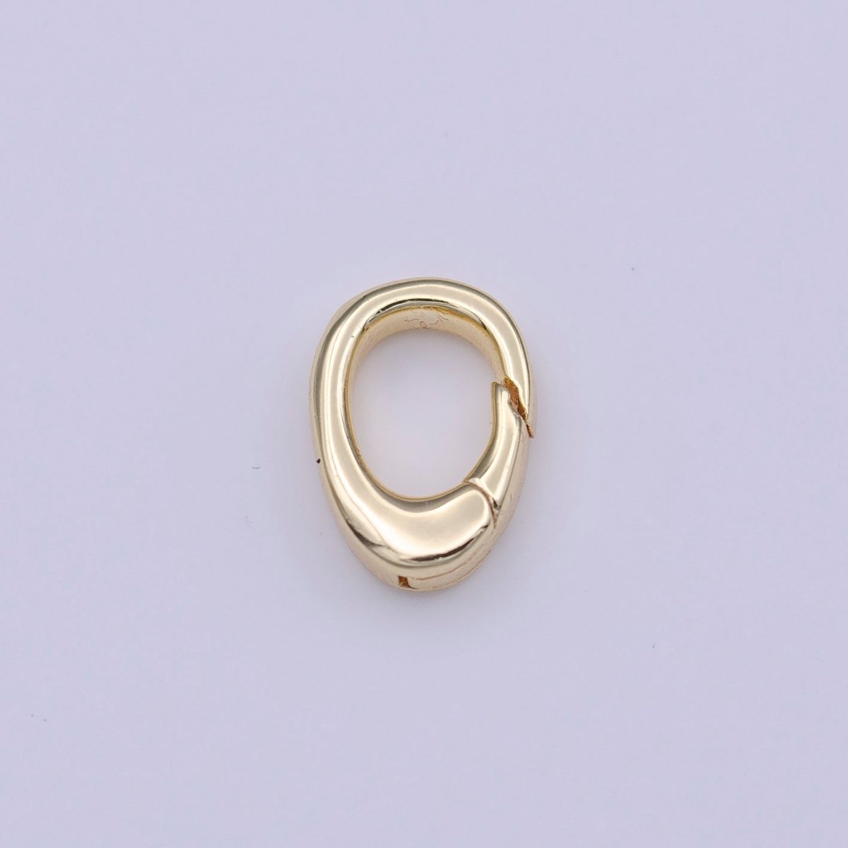 Tiny Gold Spring Gate Ring, Push Gate ring 6.7x9.4mm Tear Drop Ring Charm Holder Gold Clasp for Jewelry Clasp K-286
