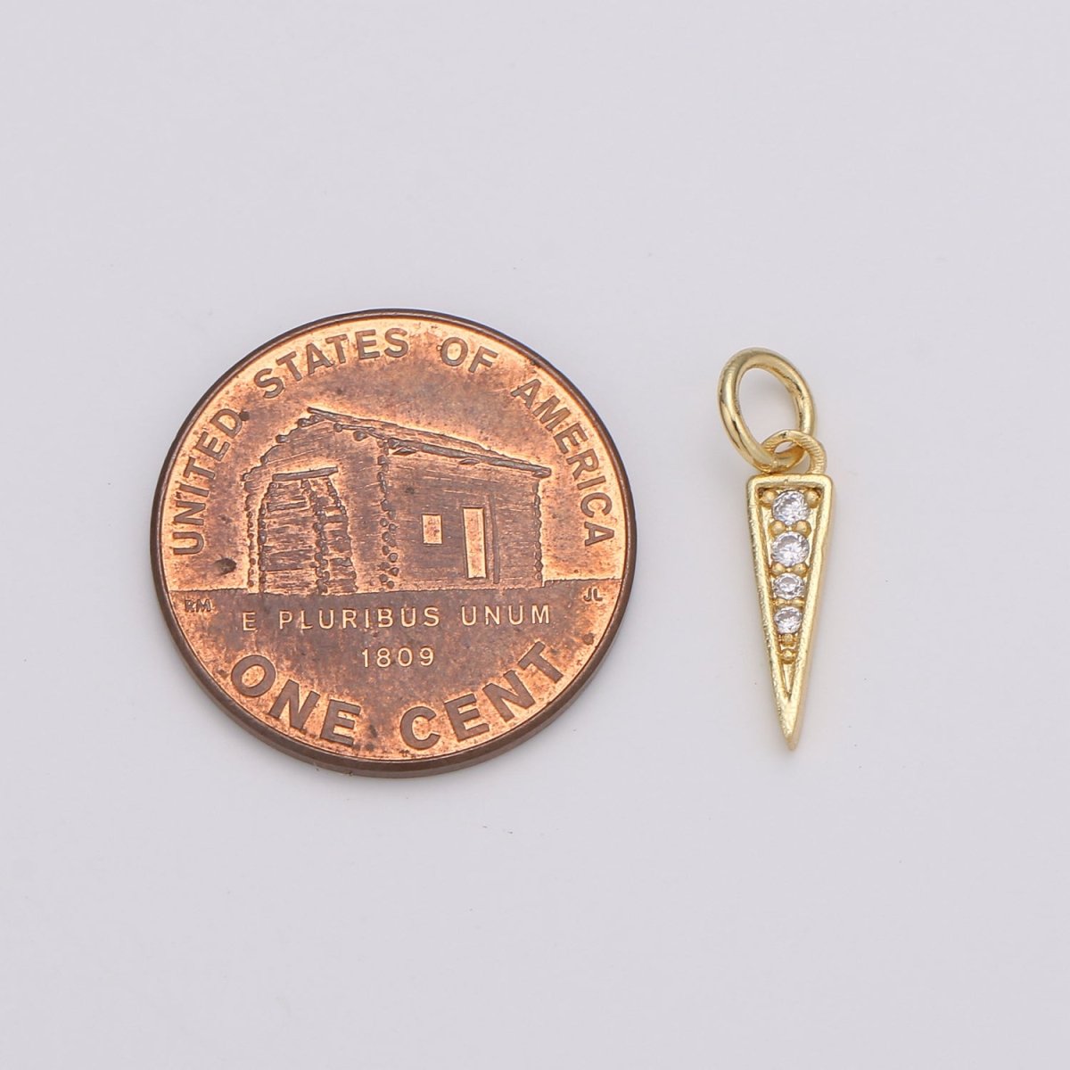 Tiny Triangle Gold Filled Charm - D-338
