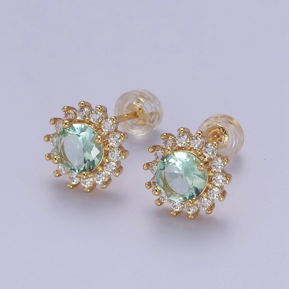 Tiny Zirconia Studs, Dainty Gold Zirconia Earrings, Cz Stud Earrings, Sun Earrings, Tiny Diamond Stud Earrings, Small Gold Earring V-104