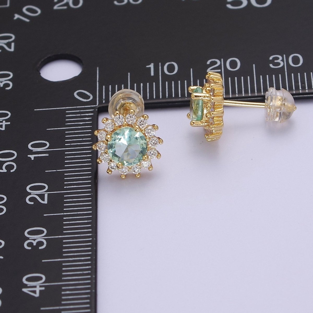 Tiny Zirconia Studs, Dainty Gold Zirconia Earrings, Cz Stud Earrings, Sun Earrings, Tiny Diamond Stud Earrings, Small Gold Earring V-104