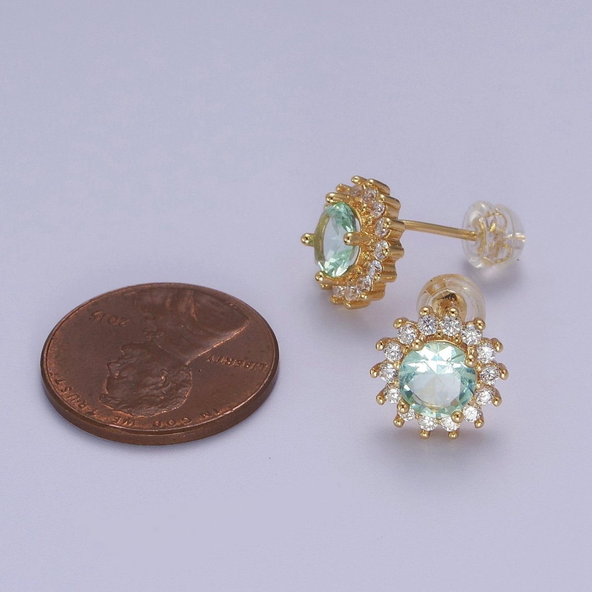 Tiny Zirconia Studs, Dainty Gold Zirconia Earrings, Cz Stud Earrings, Sun Earrings, Tiny Diamond Stud Earrings, Small Gold Earring V-104