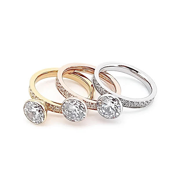 RG112W B.Tiff 2 ct Solitaire Pave Engagement Ring [Thin Band]