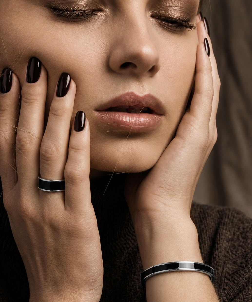 RG800WB B.Tiff Black Enamel Ring [Wide Band]