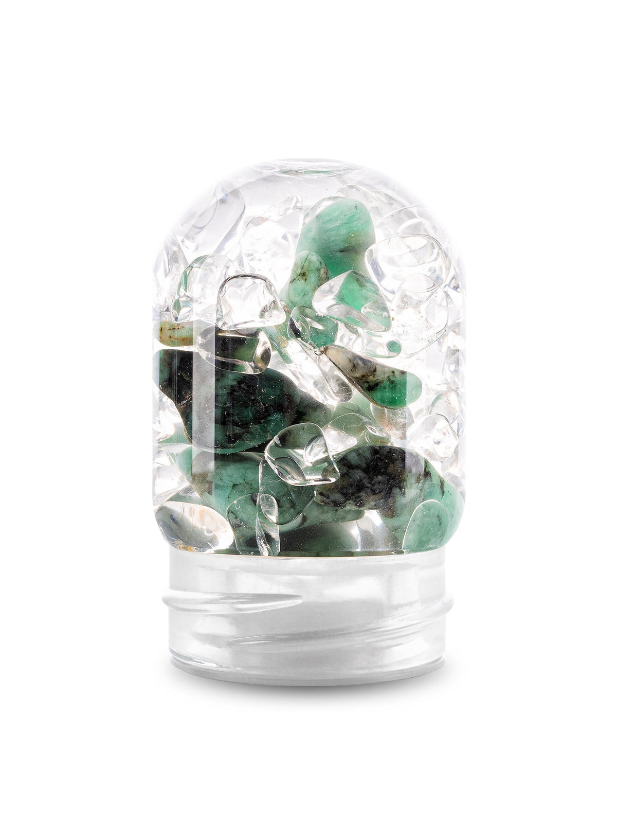 GemPod VITALITY | Emerald & Clear Quartz