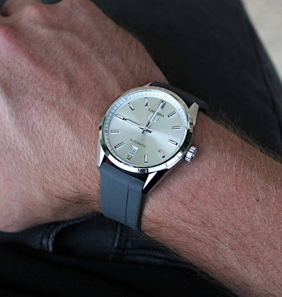 Charcoal Grey Quick Release Rubber Strap 21mm