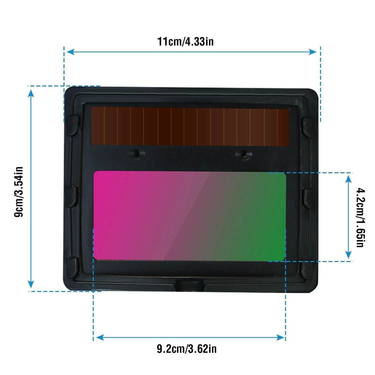Welding Helmet Solar Powered Auto Darkening Hood with Adjustable Wide Shade