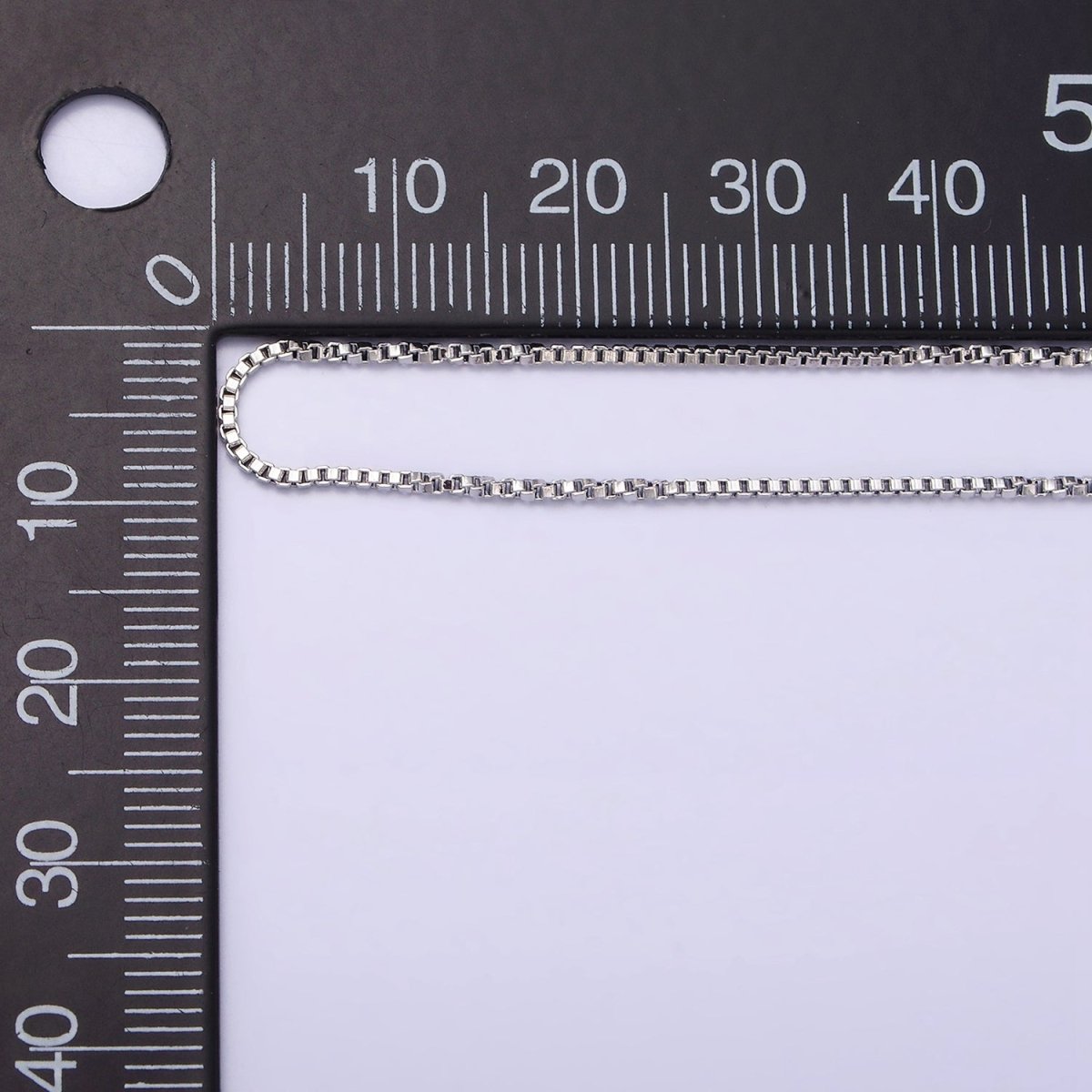 White Gold Filled 1.2mm Dainty Box 20 Inch, 18 Inch Chain Necklace | WA-1780 WA-1781 Clearance Pricing