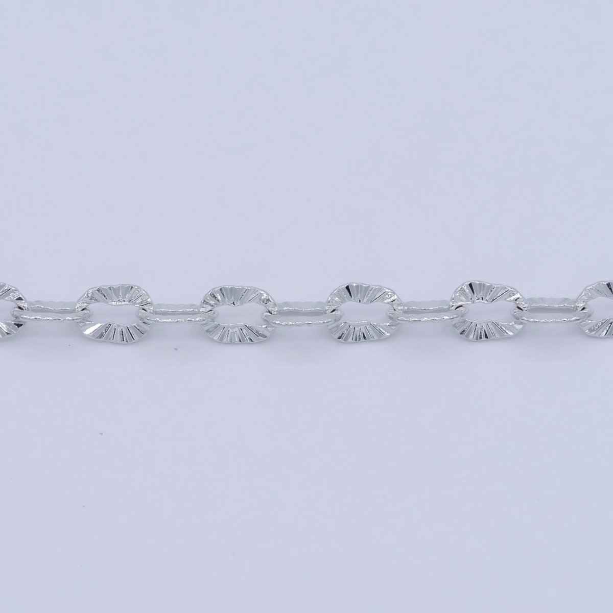 White Gold Filled 3mm Sunburst Cable Unique Everyday Layering 18 Inch Chain Silver Necklace | WA-202 Clearance Pricing