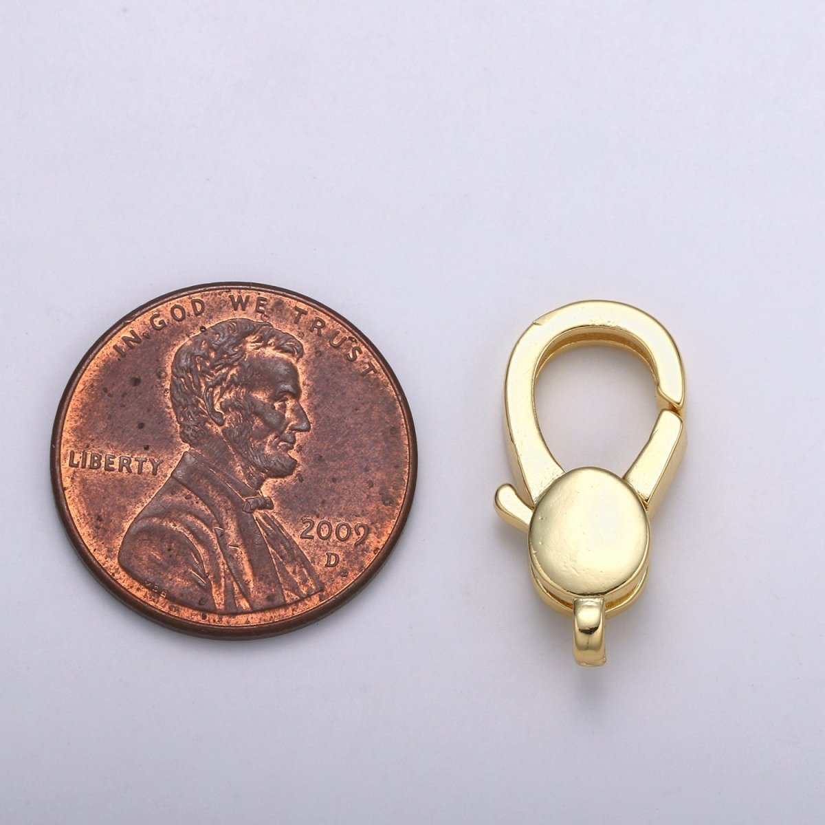 Wholesale Lobster Clasp 24k Gold , Oval Lobster Claw for Jewelry Making, Size Option 19.4MMX10.7MM L-176