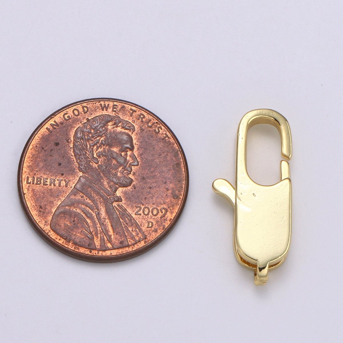 Wholesale Lobster Clasp 24k Gold , Rectangle Lobster Clasp for Jewelry Making, Size Option 20.3MMX8.8MM L-177