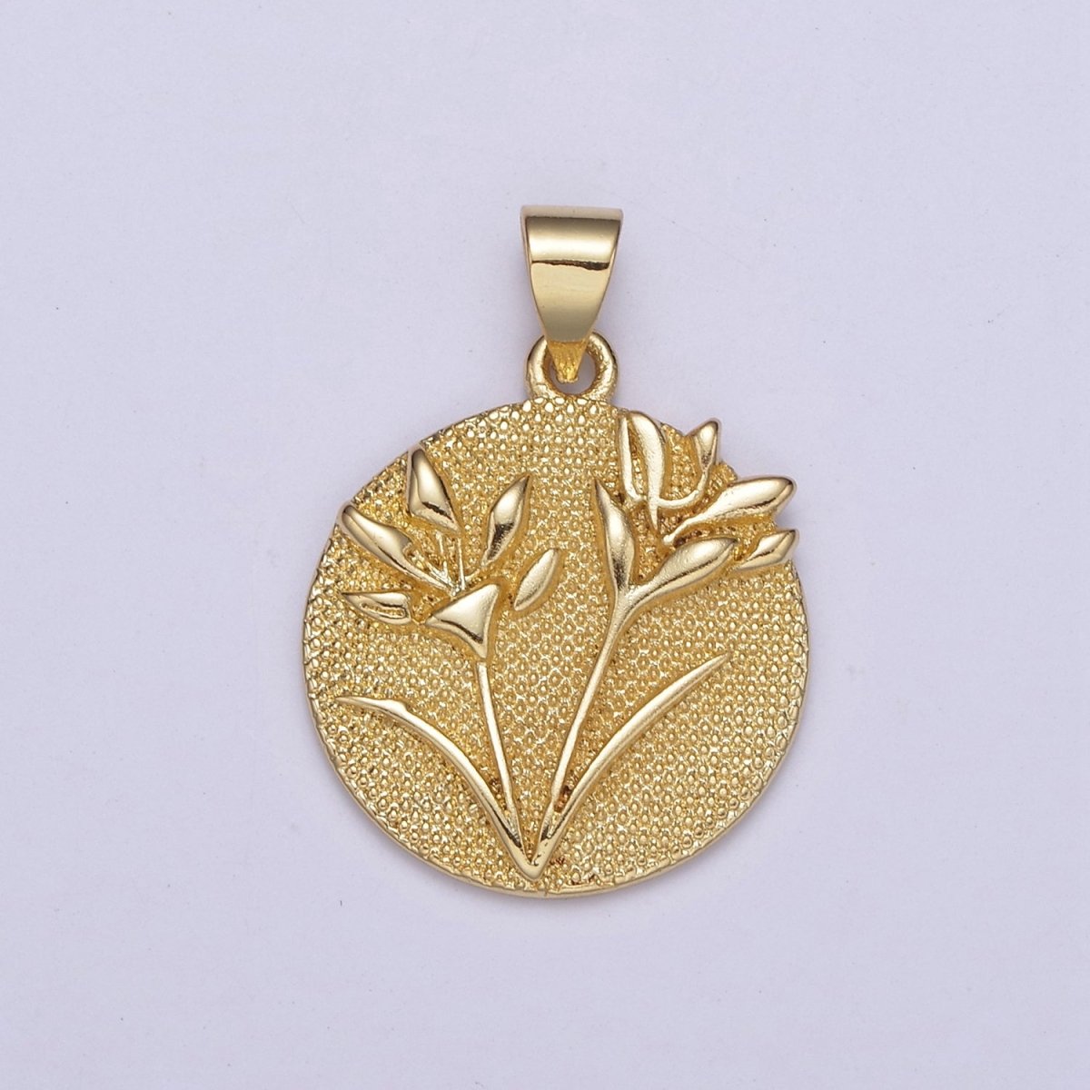 Wild Flower Collection Gold Rose Flower, Cotton Blossom, Sun Flower Dandelion Charm Medallion for Necklace Bracelet Supply H-070 H-079 H-087 H-093 H-095 H-099