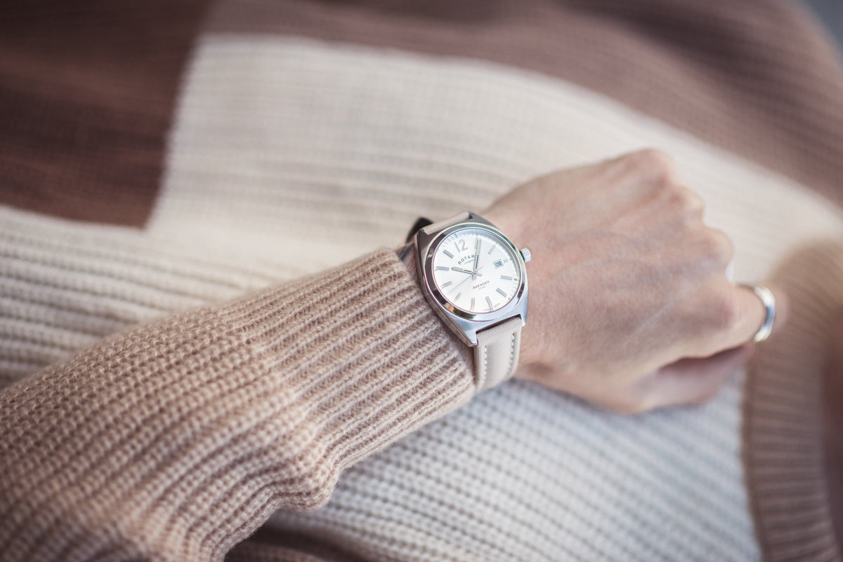 Beige Sailcloth Strap 20mm